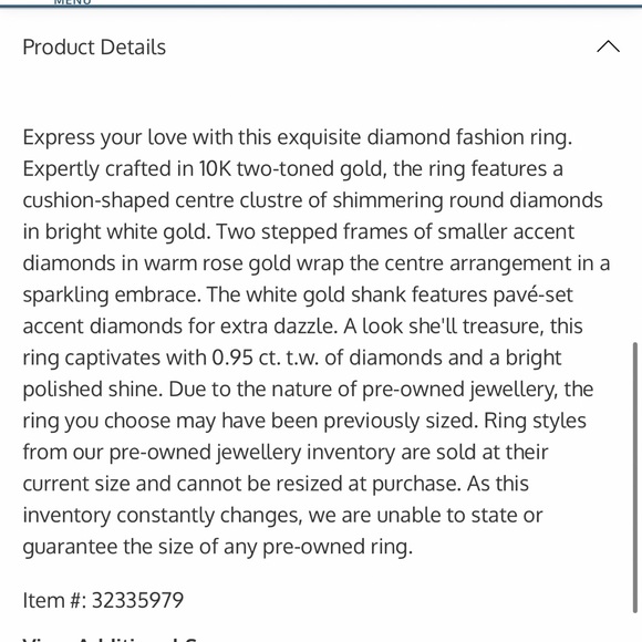 1 CT. T.W. Diamond Cluster Frame Ring in 10K
Two-Tone Gold - Picture 4 of 5